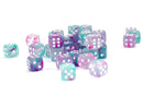Nebula Wisteria/white Luminary 12mm d6 Dice Block (36 dice) | Chessex