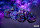 Nebula Nocturnal/blue Luminary Polyhedral 7-Dice Set | Chessex