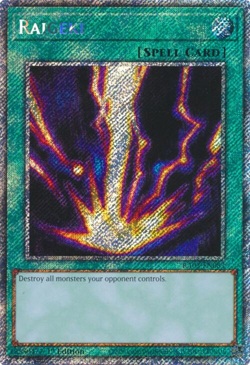 yugioh card destroy all monsters Raigeki (Platinum Secret Rare) [RA03-EN083] Platinum Secret Rare