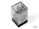 Frosted Clear/black Polyhedral 7-Dice Set | Chessex