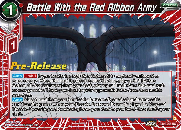 Battle With the Red Ribbon Army (BT22-006) [Critical Blow Prerelease Promos]