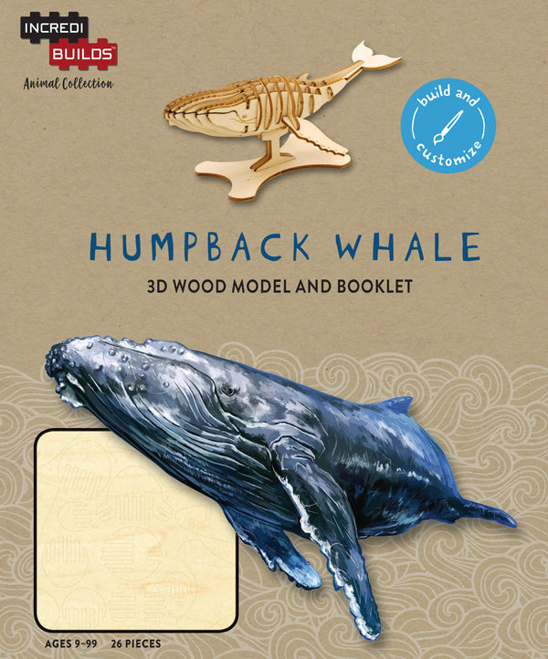 Humpback Whale: 3D Wood Model | IncrediBuilds Animal Collection