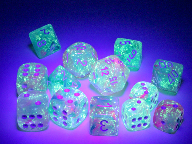 Nebula Wisteria/white Luminary 12mm d6 Dice Block (36 dice) | Chessex
