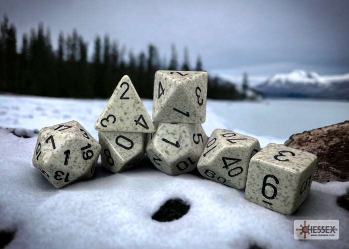 Speckled Arctic Camo Polyhedral 7-Dice Set | Chessex