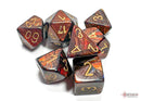 Scarab Blue Blood/gold Polyhedral 7-Dice Set | Chessex