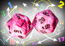 Vortex Pink/black d20 Countup&down Spindown (1pc)
