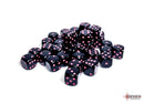 Opaque Black/pink 12mm d6 Dice Block (36 dice)