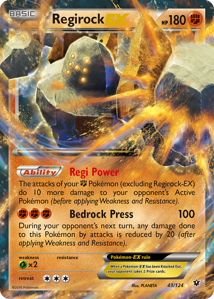 Regirock EX (43/124) [XY: Fates Collide]