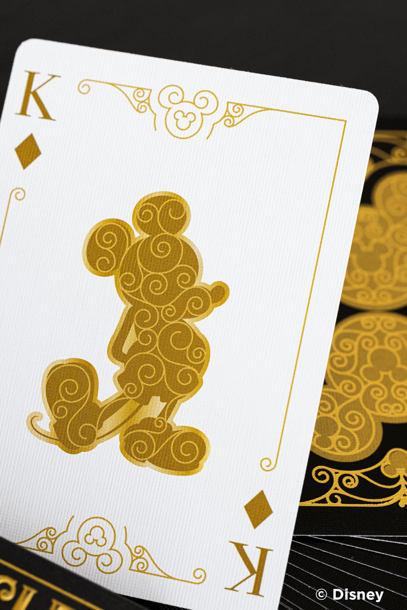 Bicycle Disney Mickey Mouse Black & Gold Playing Cards