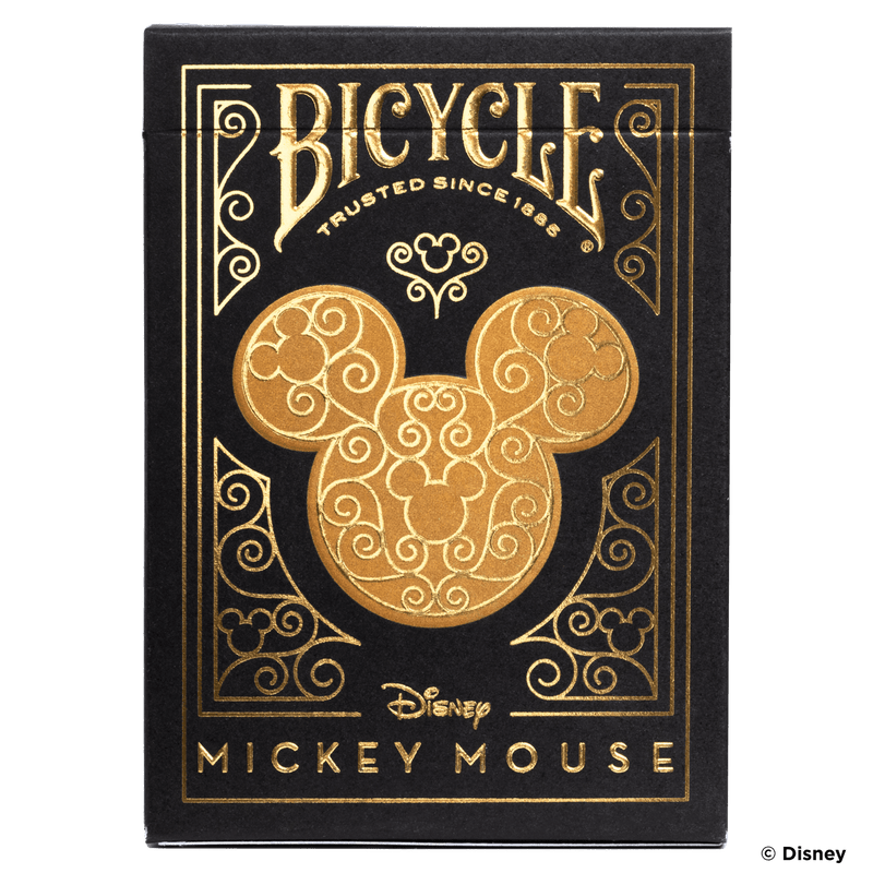 Bicycle Disney Mickey Mouse Black & Gold Playing Cards