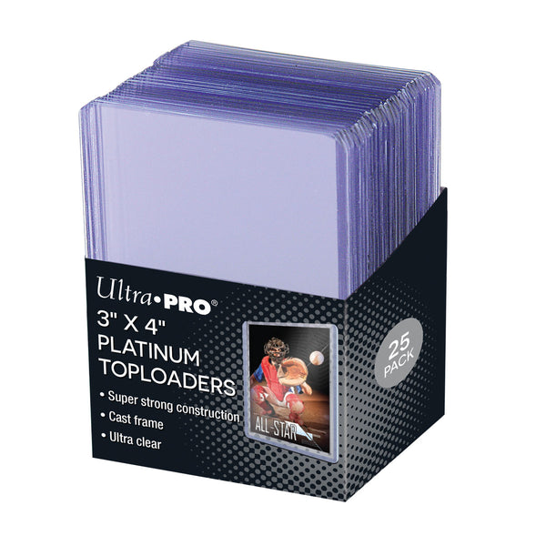3x4 Ultra Clear Platinum Toploaders 25ct | Ultra Pro