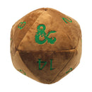 Jumbo Feywild Copper and Green D20 Dice Plush for Dungeons & Dragons