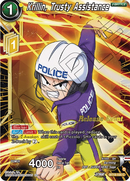 Krillin, Trusty Assistance (Fighter's Ambition Holiday Pack) (BT19-105) [Tournament Promotion Cards]
