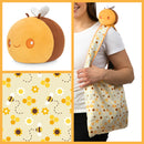 Yellow Bees & Honeycomb Tote Bag w/ Yellow Bee Plushie