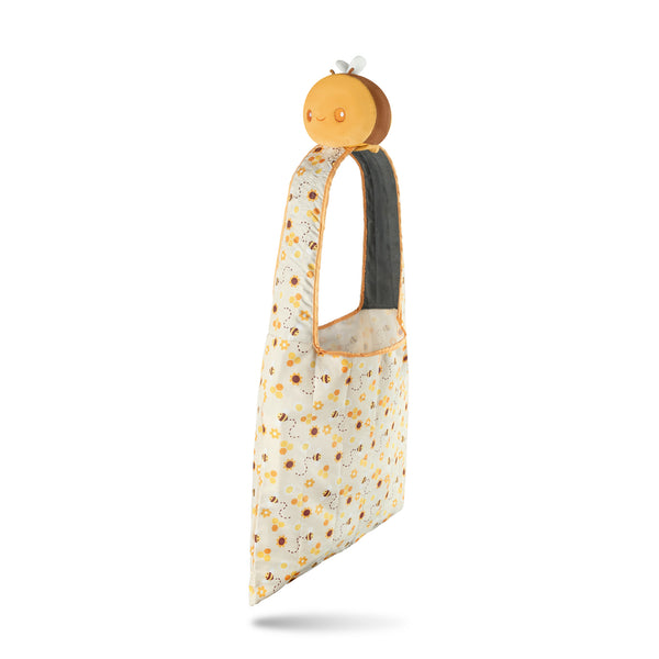 Yellow Bees & Honeycomb Tote Bag w/ Yellow Bee Plushie