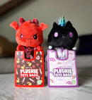 Pink Rainbows Tote Bag w/ Black Unicorn Plushie