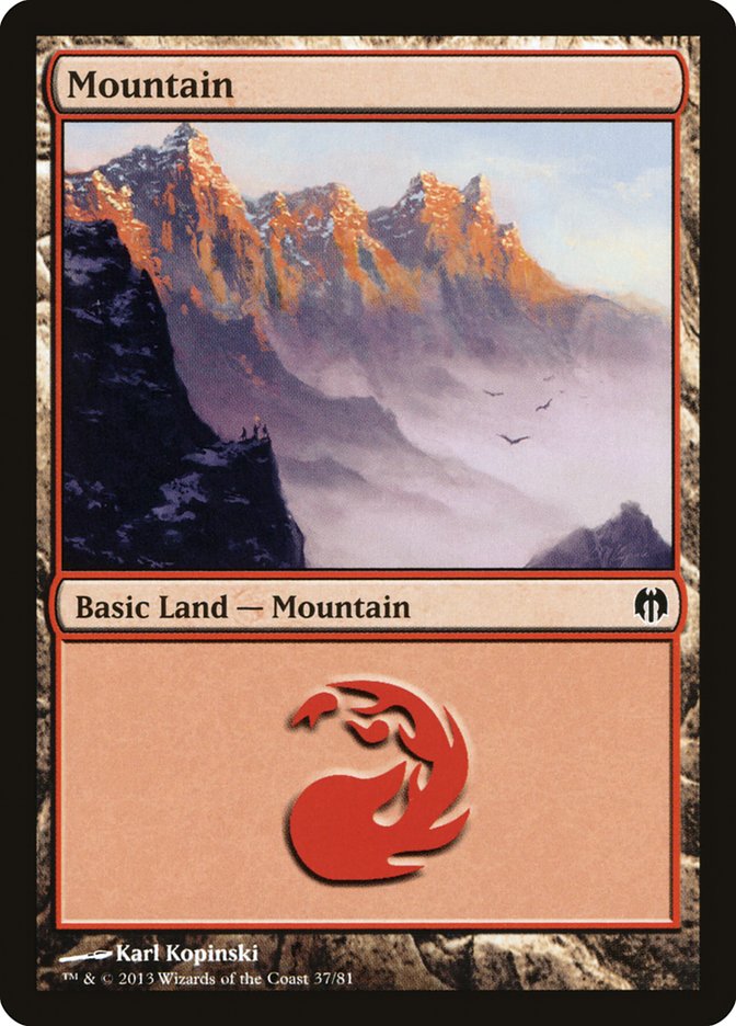 Mountain (37) [Duel Decks: Heroes vs. Monsters]