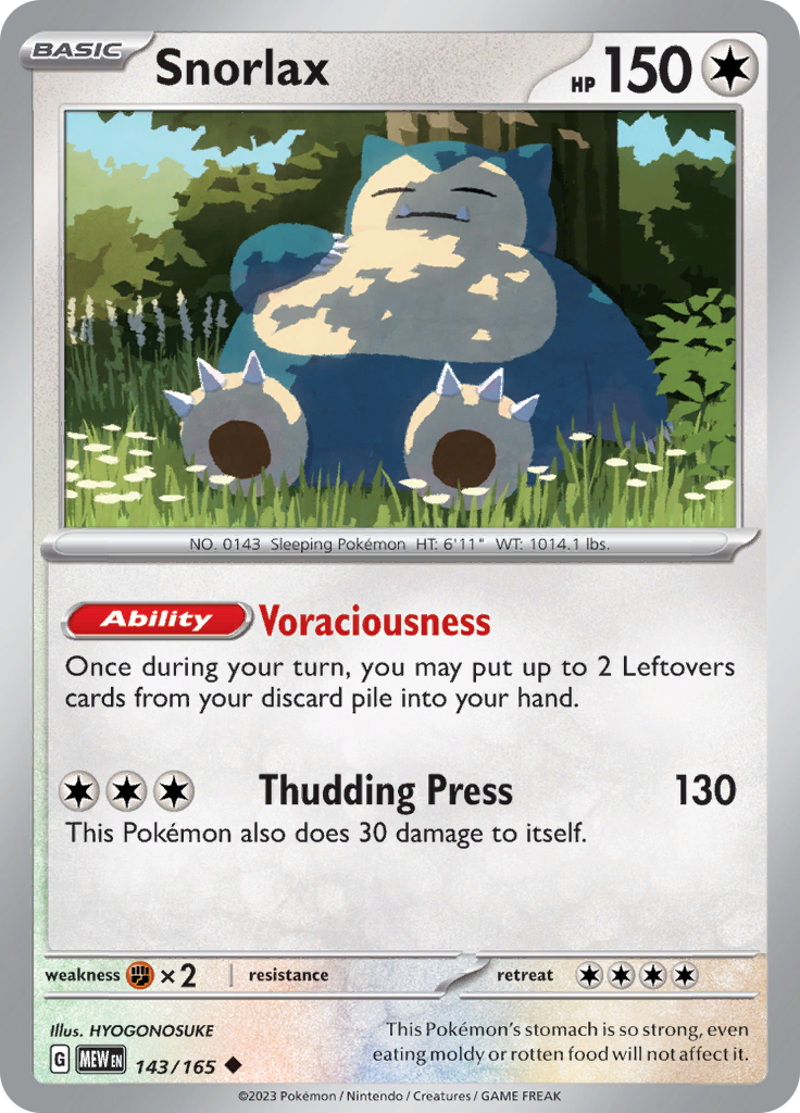 Snorlax (143/165) [Scarlet & Violet 151]