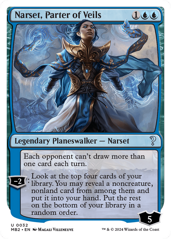 Narset, Parter of Veils (White Border) [Mystery Booster 2]