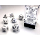 Opaque White/black Polyhedral 7-Dice Set
