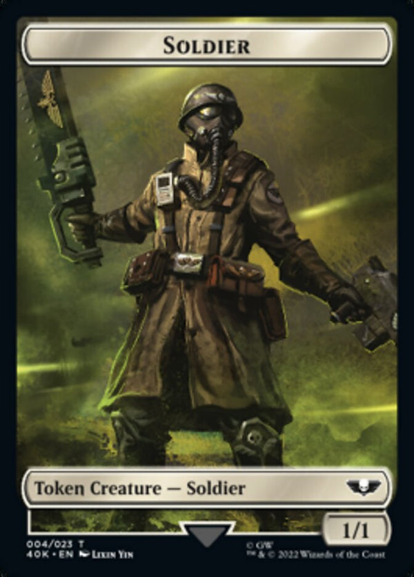 Soldier (004) // Vanguard Suppressor Double-Sided Token (Surge Foil) [Warhammer 40,000 Tokens]