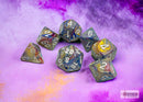 Festive Carousel/white Polyhedral 7-Dice Set
