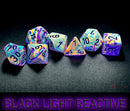 Festive Vibrant/brown Polyhedral 7-Dice Set