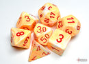 Festive Sunburst/red Polyhedral 7-Dice Set