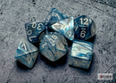 Lustrous Slate/white Polyhedral 7-Dice Set