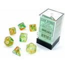 Nebula Spring/white Luminary Polyhedral 7-Dice Set