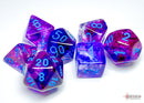 Nebula Nocturnal/blue Luminary Polyhedral 7-Dice Set | Chessex