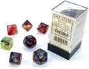 Nebula Primary/blue Luminary Polyhedral 7-Dice Set