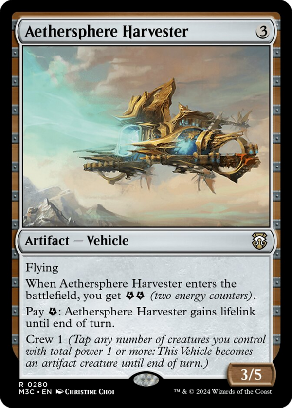 Aethersphere Harvester (Ripple Foil) [Modern Horizons 3 Commander]