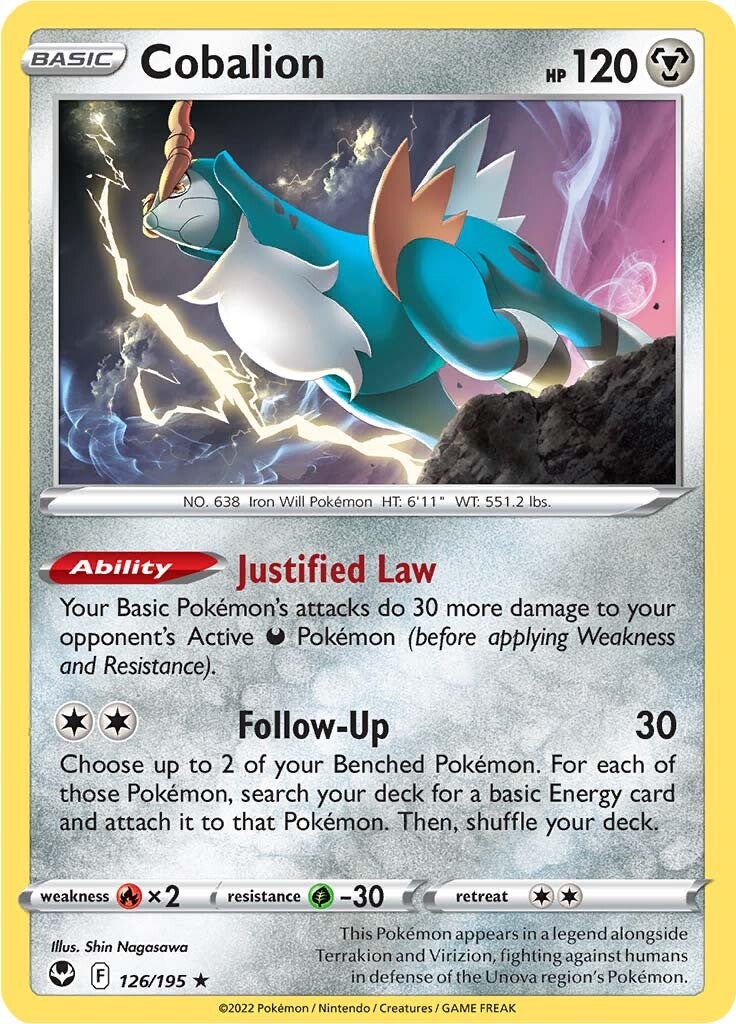 Cobalion (126/195) [Sword & Shield: Silver Tempest]