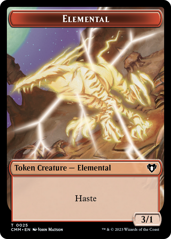 Elemental Token (25) [Commander Masters Tokens]