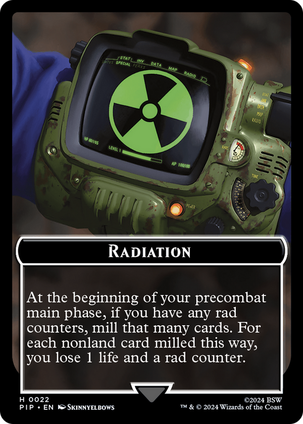 Radiation // Robot Double-Sided Token [Fallout Tokens]