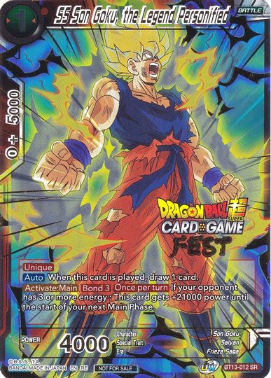 SS Son Goku, the Legend Personified (Card Game Fest 2022) (BT13-012) [Tournament Promotion Cards]