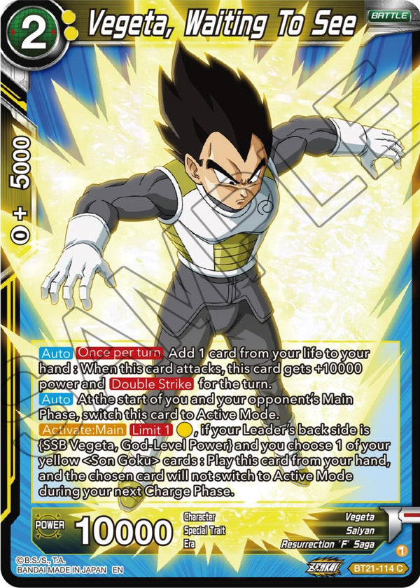 Vegeta, Waiting To See (BT21-114) [Wild Resurgence]