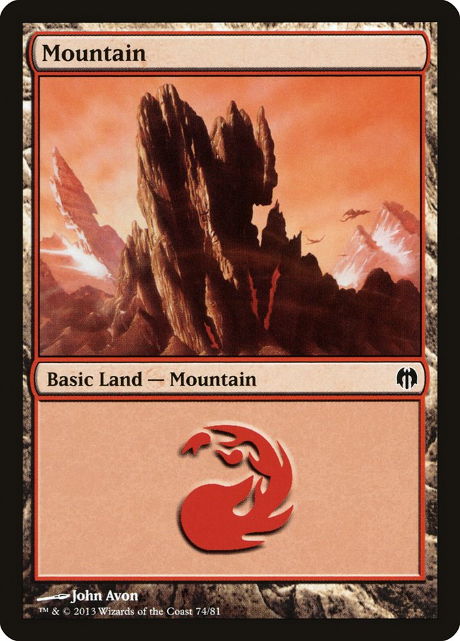 Mountain (74) [Duel Decks: Heroes vs. Monsters]