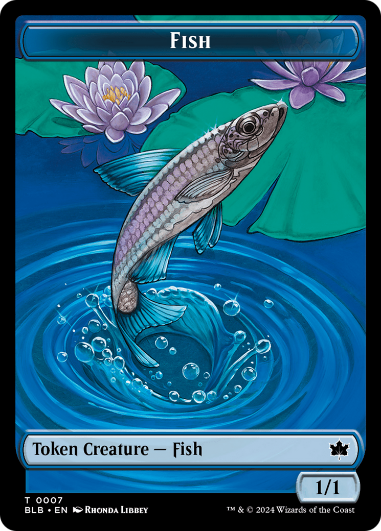 Rabbit // Fish Double-Sided Token [Bloomburrow Tokens]