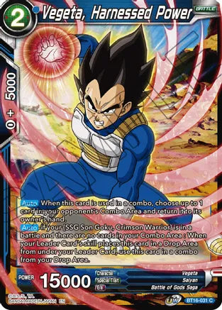 Vegeta, Harnessed Power (BT16-031) [Realm of the Gods]