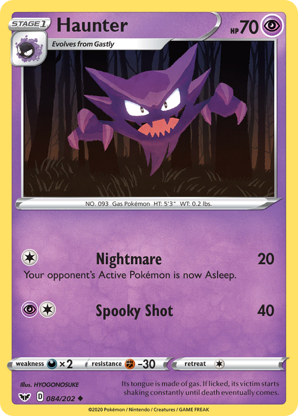 Haunter (084/202) [Sword & Shield: Base Set]