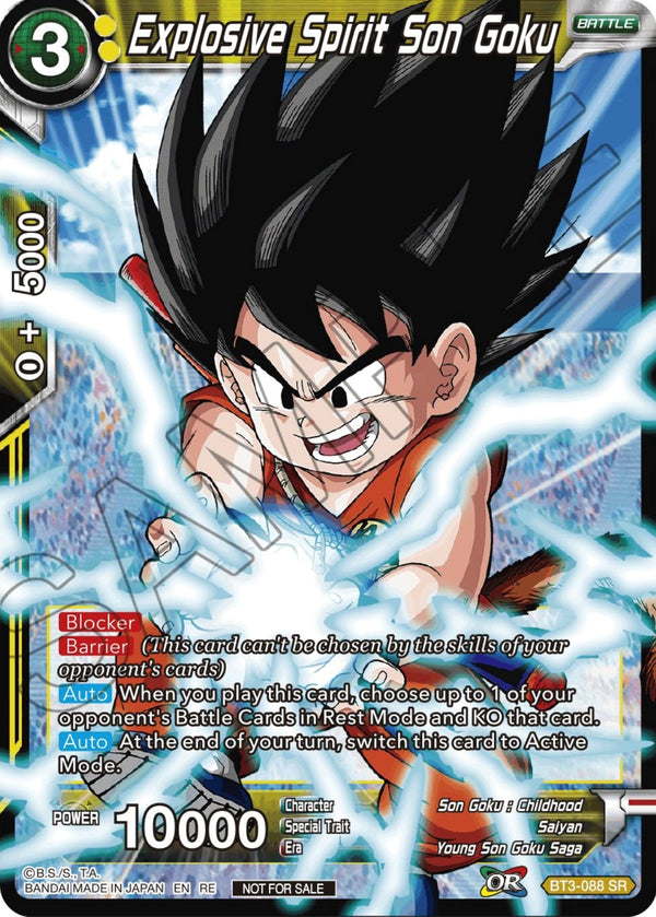 Explosive Spirit Son Goku (Championship Selection Pack 2023 Vol.2) (Silver Foil) (BT3-088) [Tournament Promotion Cards]