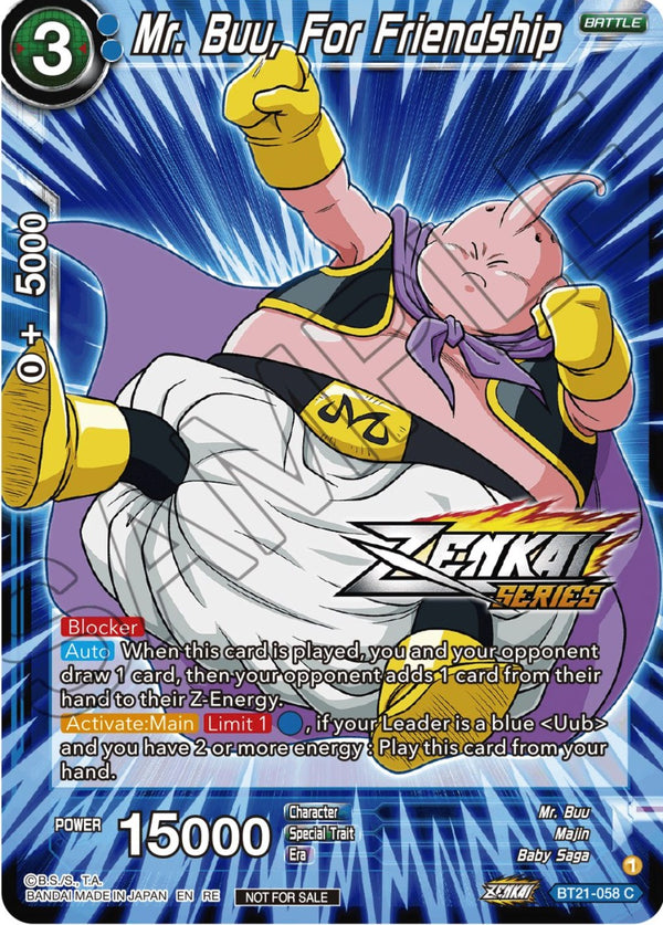 Mr. Buu, For Friendship (Event Pack 12) (BT21-058) [Tournament Promotion Cards]