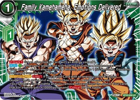 Family Kamehameha, Emotions Delivered (BT22-059) [Critical Blow]