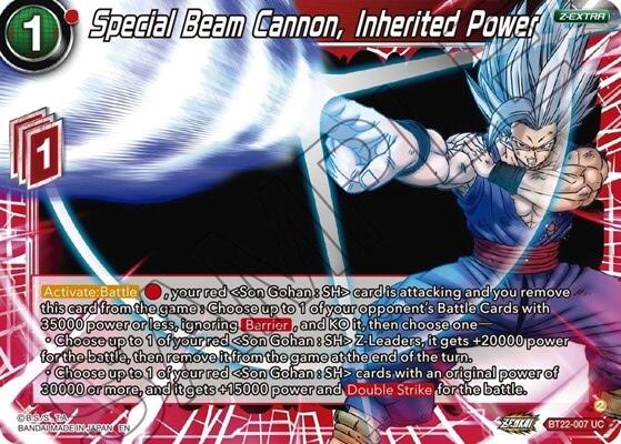 Special Beam Cannon, Inherited Power (BT22-007) [Critical Blow]