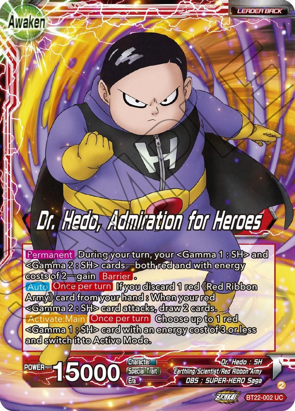 Dr. Hedo // Dr Hedo, Admiration for Heroes (BT22-002) [Critical Blow]