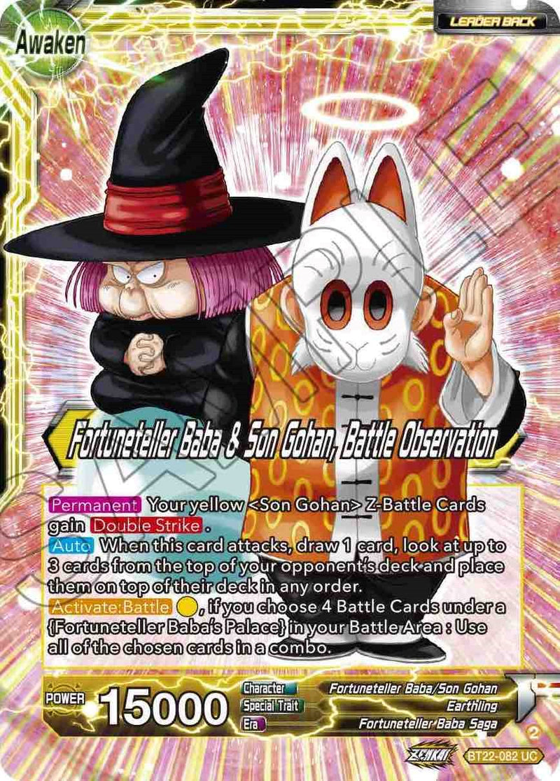 Fortuneteller Baba // Fortuneteller Baba & Son Gohan, Battle Observation (BT22-082) [Critical Blow]