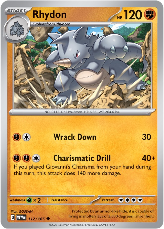 Rhydon (112/165) [Scarlet & Violet 151]