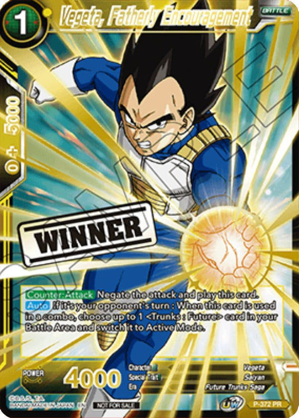Vegeta, Fatherly Encouragement (Store Championship Winner Card 2023) (P-372) [Tournament Promotion Cards]